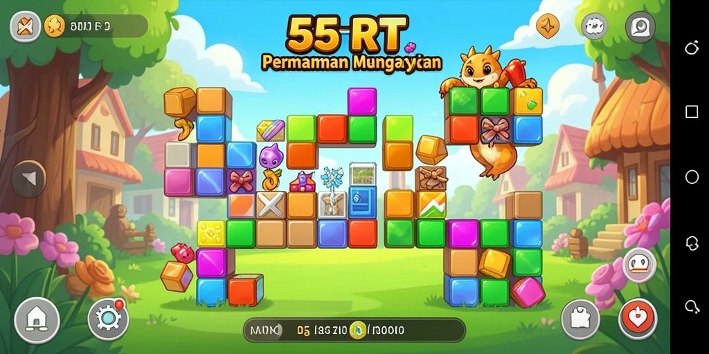 Tangkapan layar gameplay 55RT yang menampilkan aksi pemecahan teka-teki.