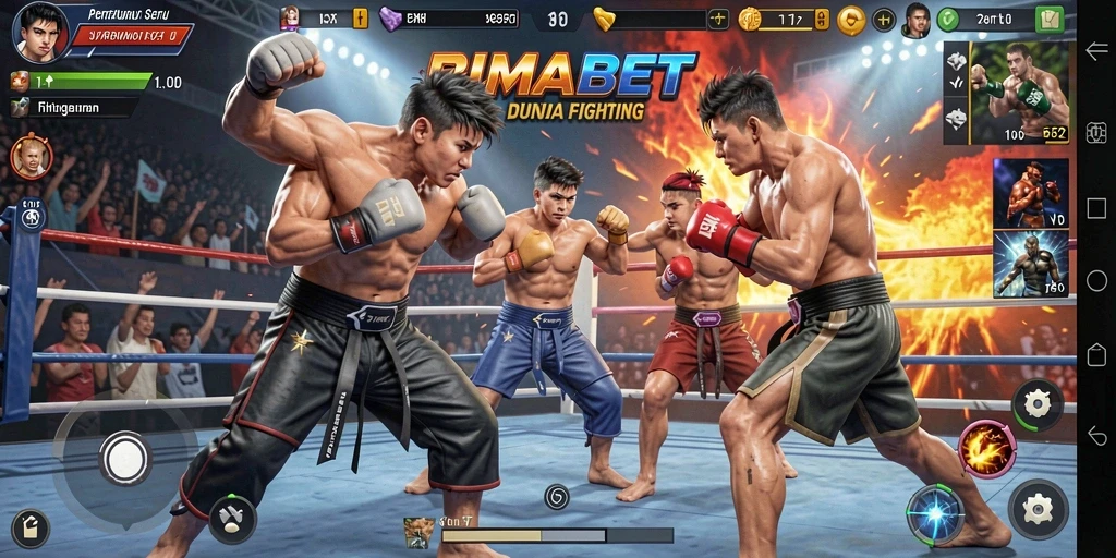 Screenshot BIMABET menampilkan aksi pertarungan yang mendebarkan.
