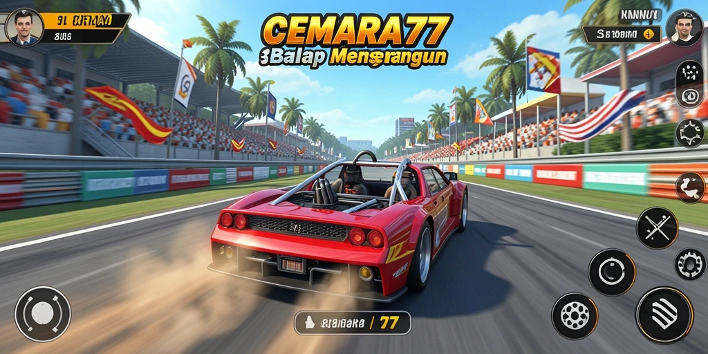 Tampilan kerennya saat balapan di lintasan yang menantang.