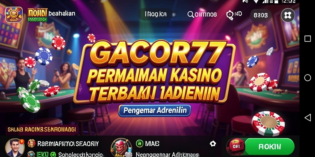 Tampilan menarik dari gameplay seru GACOR77 di dunia Kasino.
