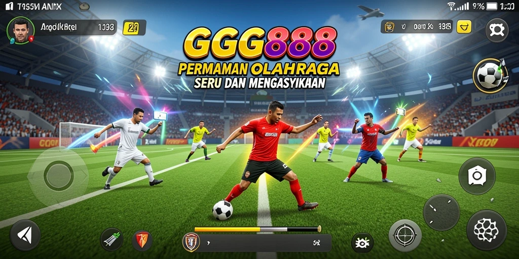 Screenshot GGG888 menampilkan pertempuran olahraga yang intens dan seru.