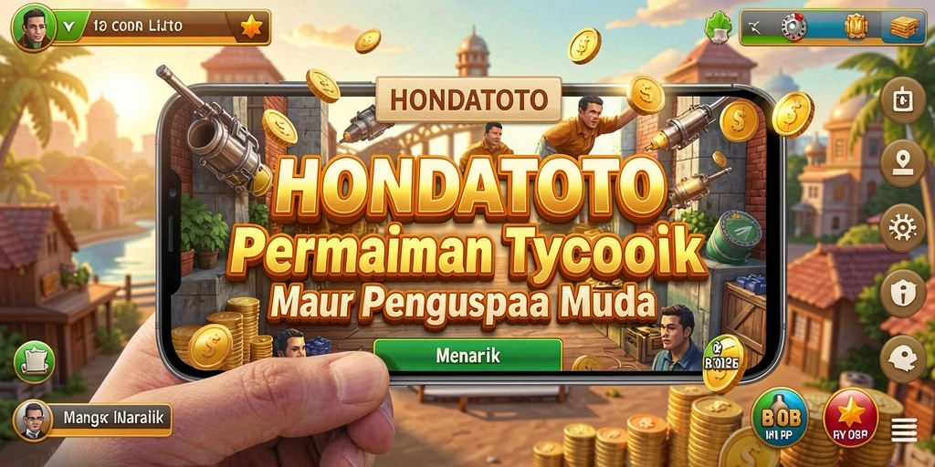 Gameplay HONDATOTO yang seru dan penuh strategi bisnis.