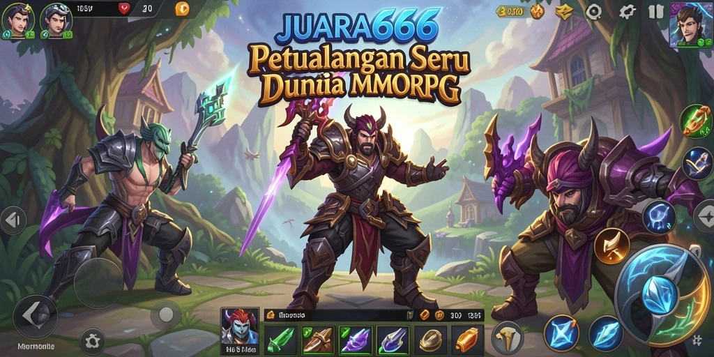 Tampilan gameplay JUARA666 yang menakjubkan dalam petualangan MMORPG.