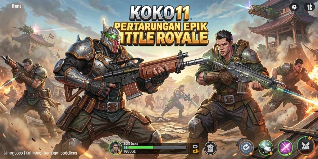Gameplay seru KOKO11 dalam pertarungan Battle Royale.