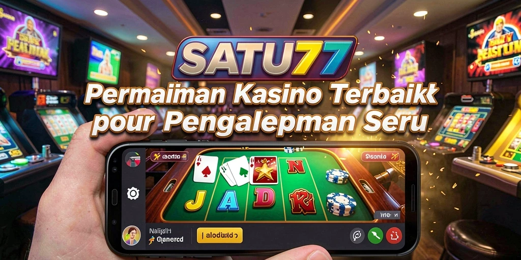 Tampilan menarik dari gameplay Kasino di SATU77.