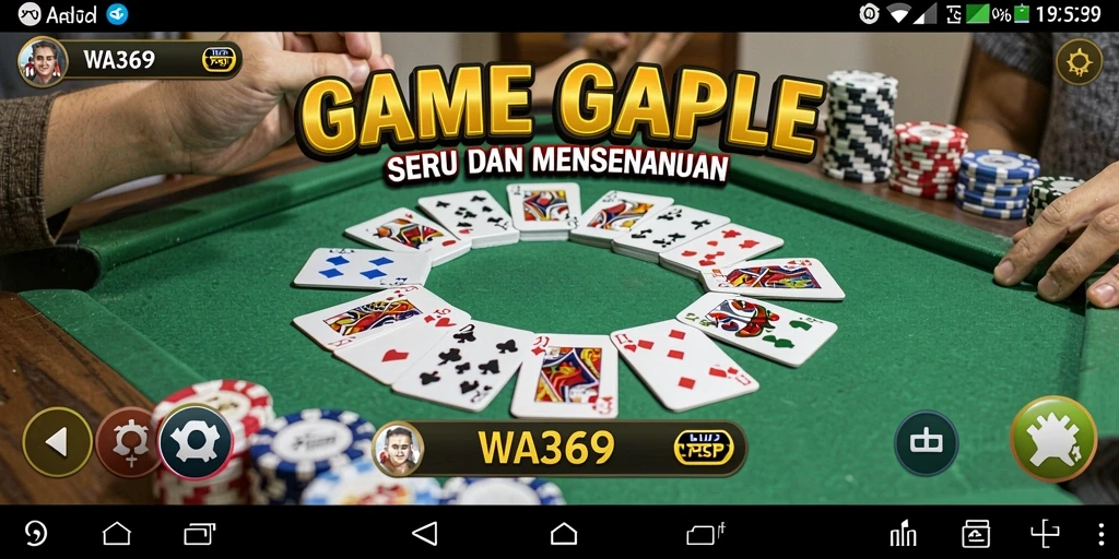 Screenshot gameplay WA369 yang menunjukkan keseruan bermain Gaple.